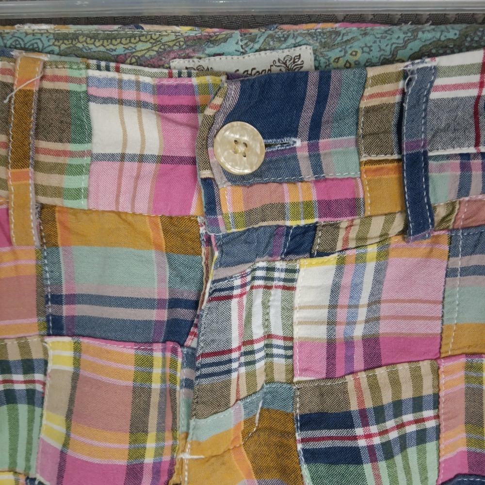 Duck Head Patchwork Plaid Shorts Women's Size 1 100% Cotton Made in India - Picture 6 of 12